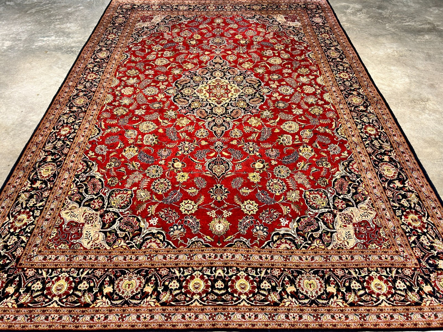 6'10"x9'9" Exquisite Hand-Knotted 100% Silk Kashane Rug