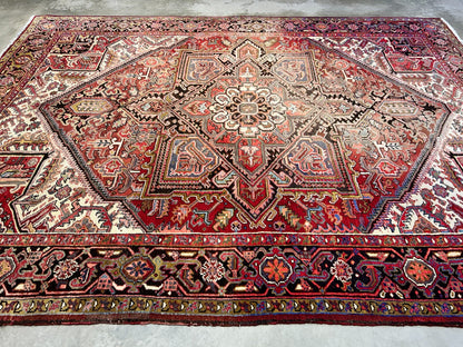 9'x11'9" Hand-Knotted 100% Wool Pile Herize Rug