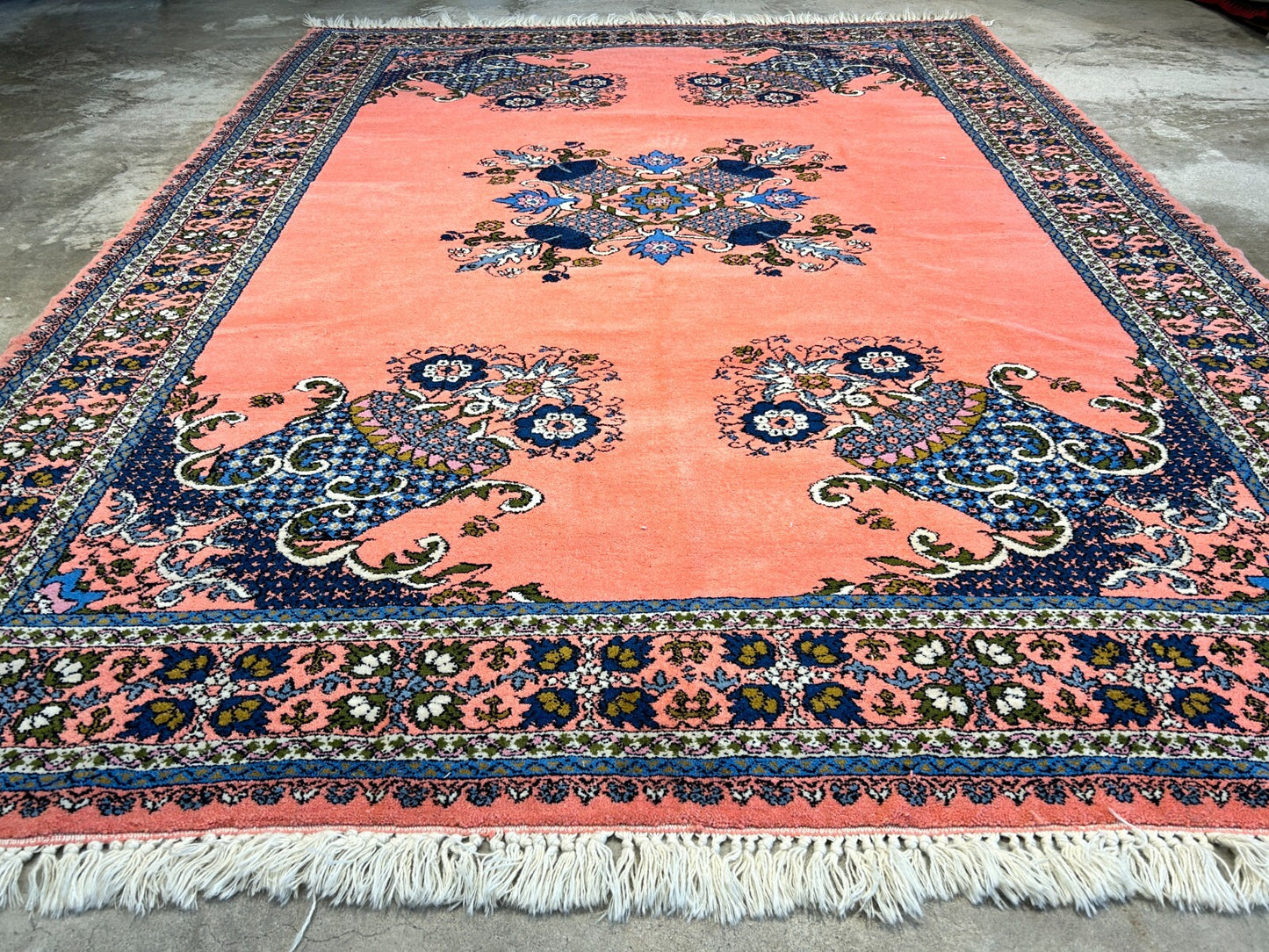 6'10"x9'1" Hand-Knotted 100% Wool Pile Morocco Carpet - Area Rug