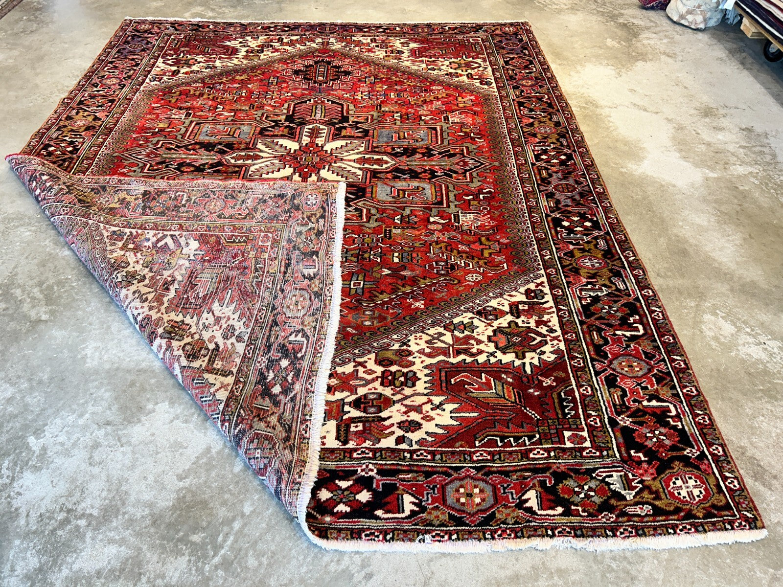 9'x11'5" Hand-Knotted 100% Wool Pile Herize Rug
