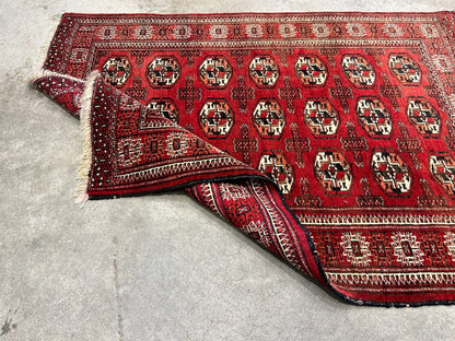 3'x4'2" Hand-Knotted 100% Wool Pile Turkaman Bokhara Rug