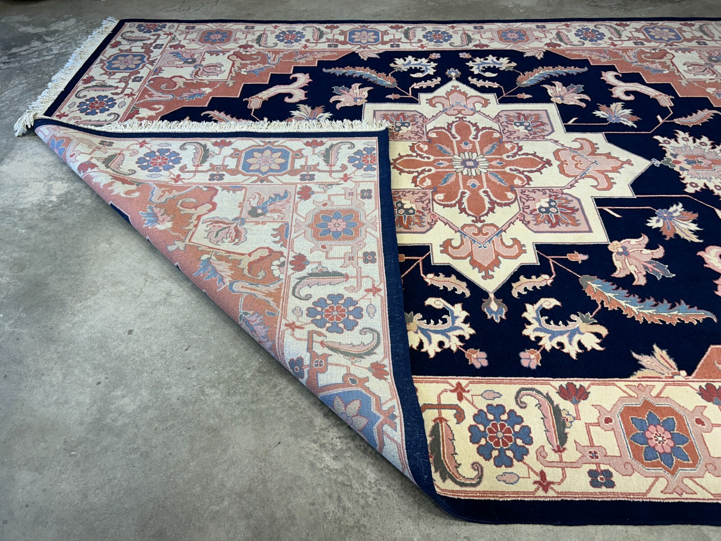 8'10"x11'11" Hand-Knotted 100% Wool Pile IndoHeriz Rug