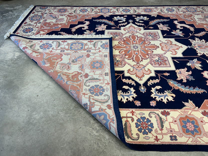 8'10"x11'11" Hand-Knotted 100% Wool Pile IndoHeriz Rug