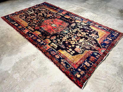 5'1" x 8'8" Hand-Knotted 100% Wool Carpet - Nahavande Area Rug