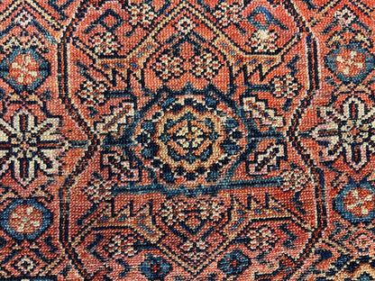 5'1"x6'1" Antique Hand-Knotted 100% Wool Pile Sennehe Area Rug - Carpet