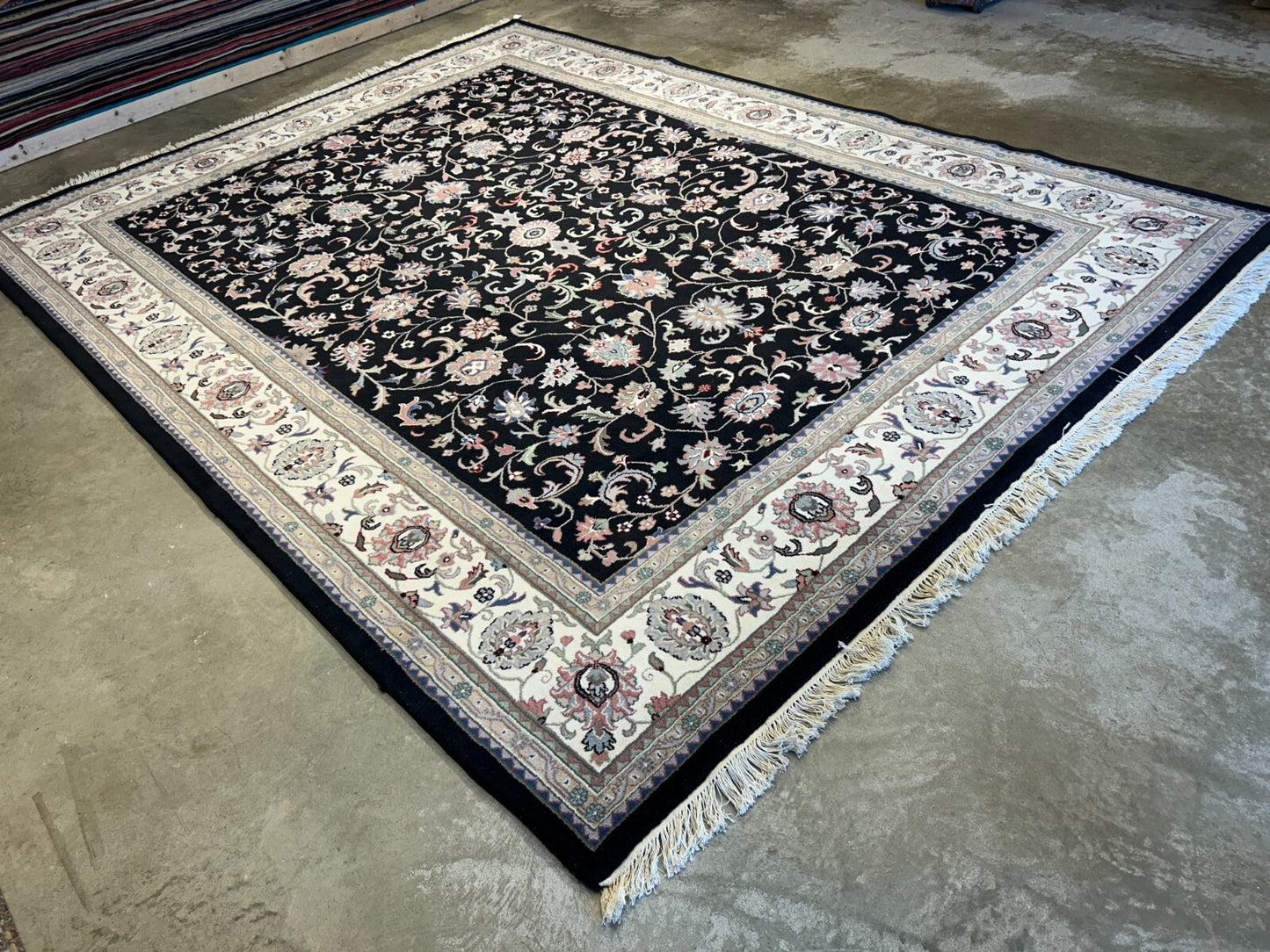 9'x12' Hand-Knotted 100% Lamb Wool Pile Oriental Rug