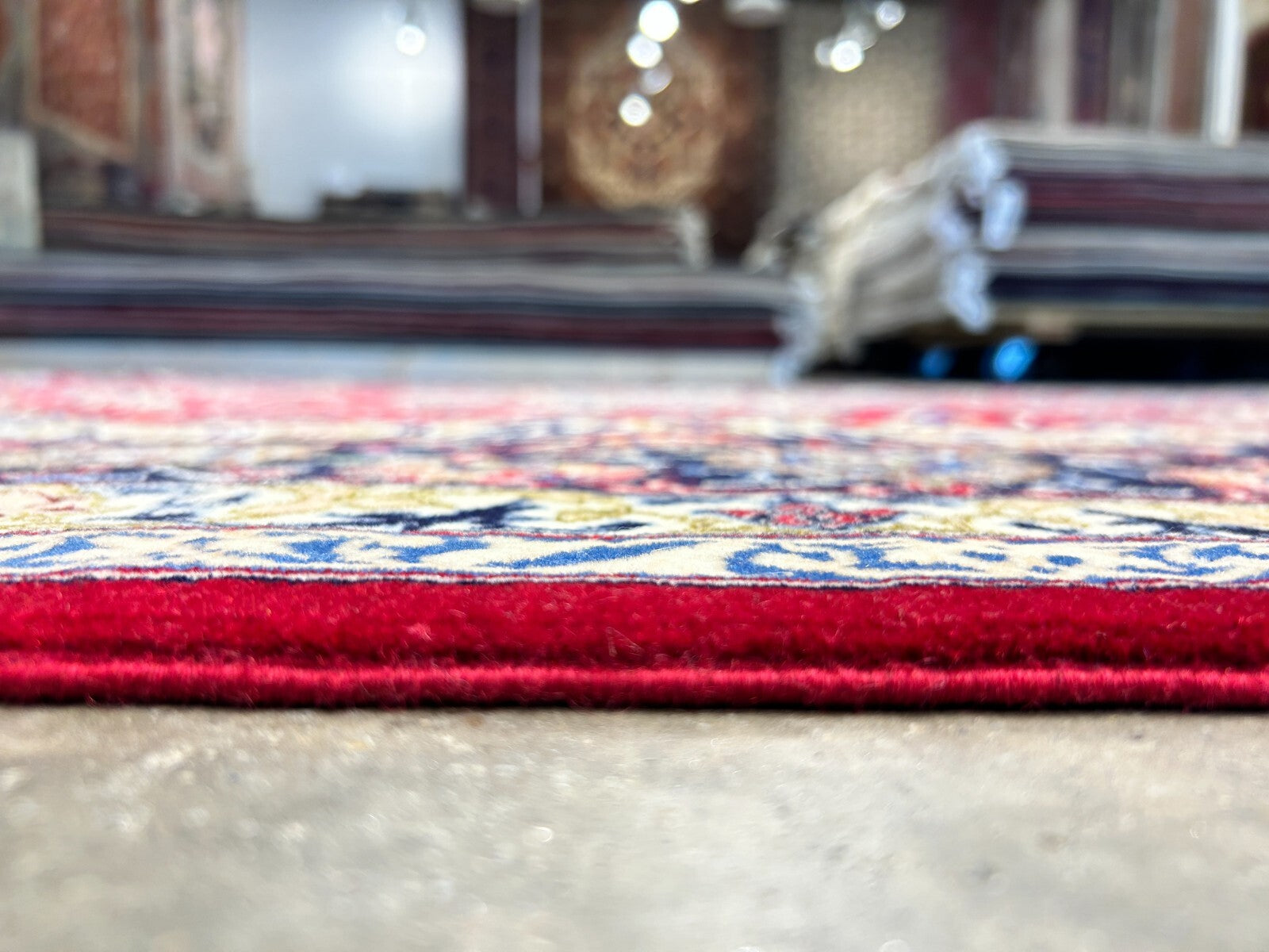 6'9"x10'3" Extra-Fine Hand-Knotted Wool & Silk Blend Isfahane Carpet - Area Rug