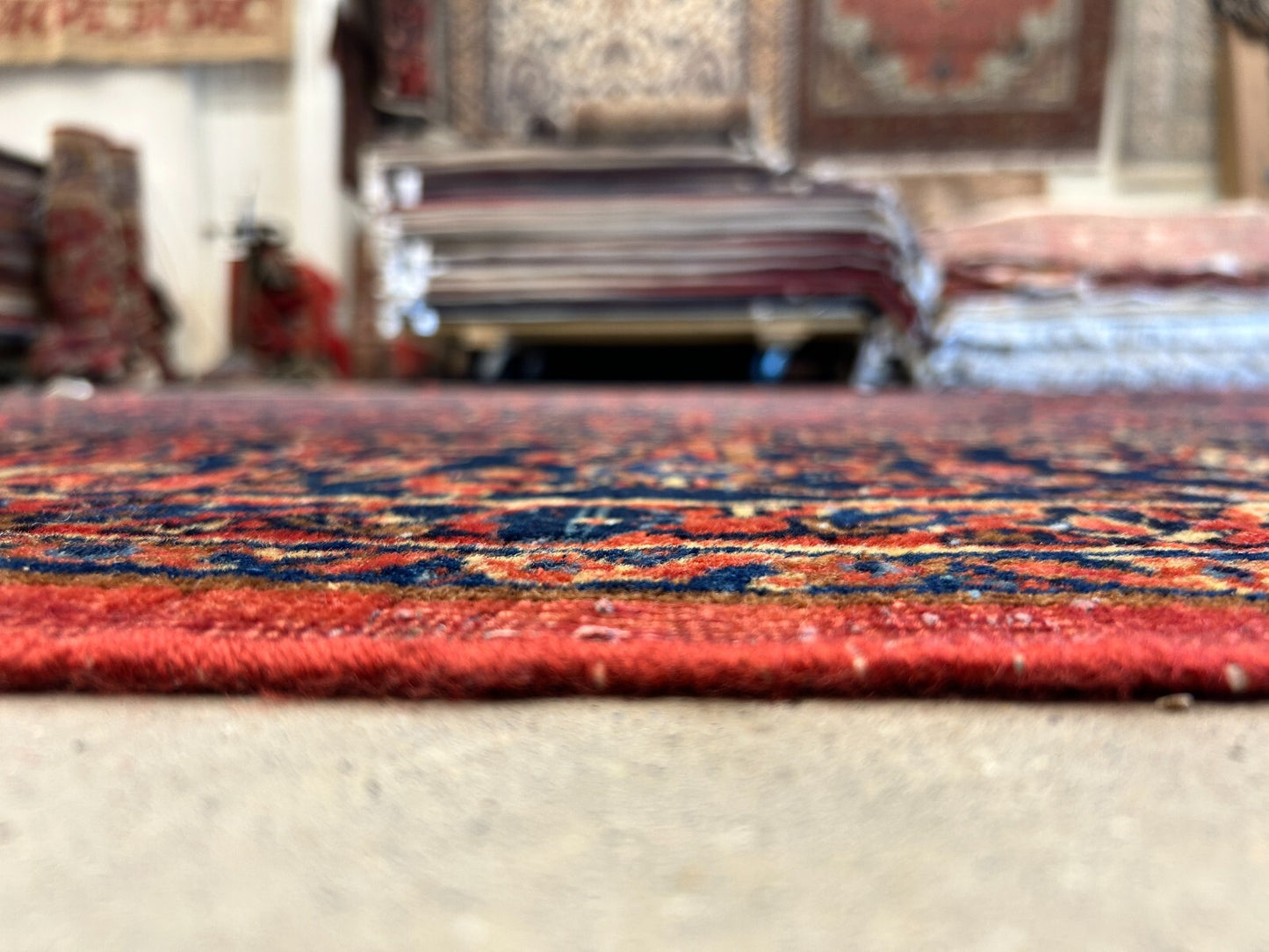 9'2"x11'4" Antique Fine Lamb Wool Sarouke Mohajeran Rug Hand-knotted Carpet