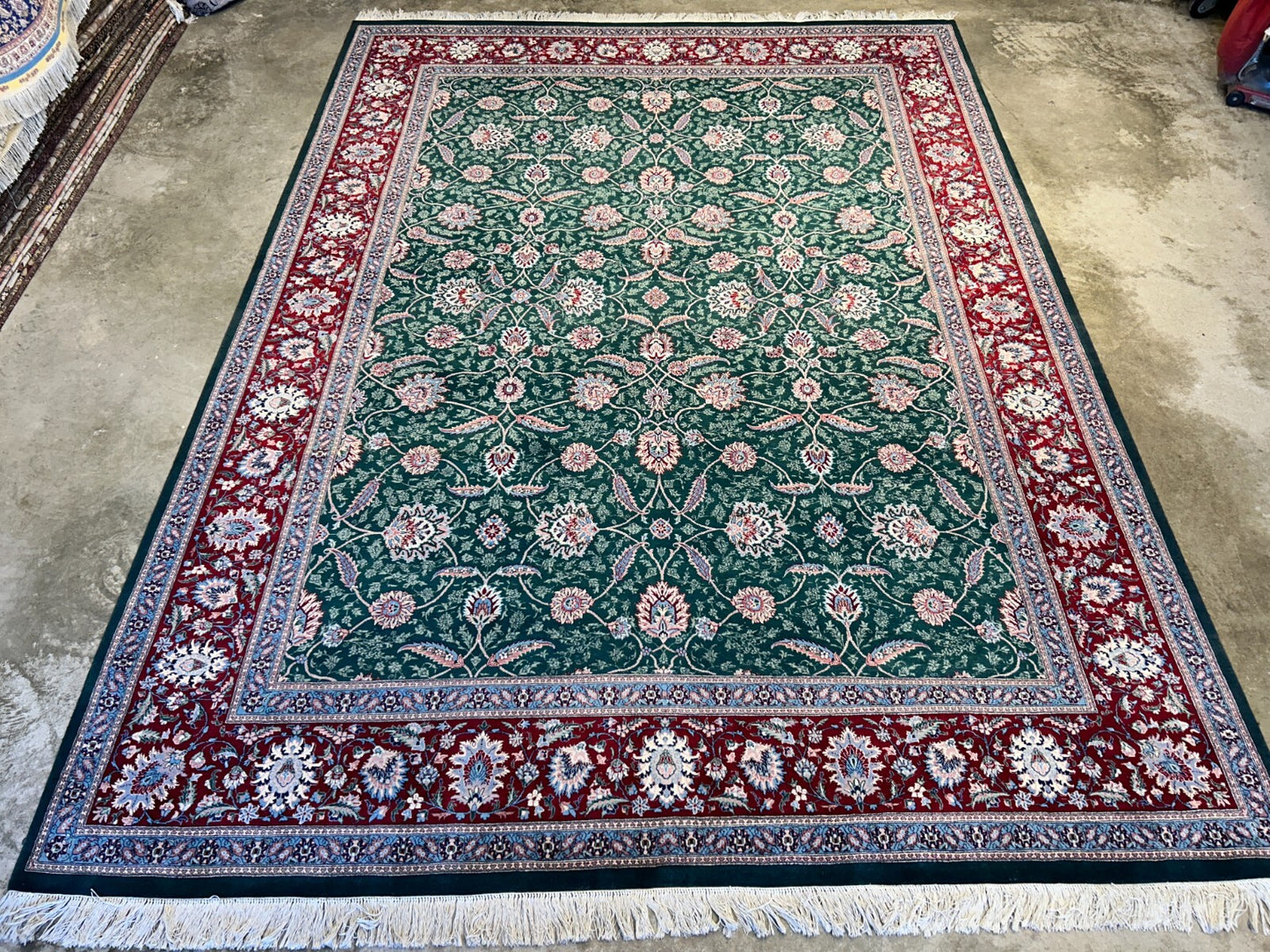 9'2"x12'8" Hand-Knotted 100% Wool Pile Oriental Rug