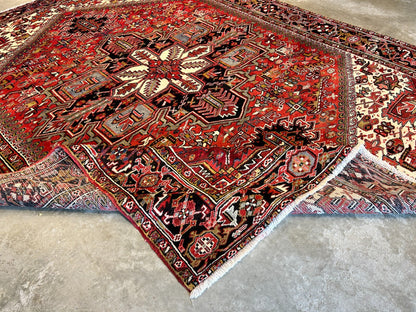 9'x11'5" Hand-Knotted 100% Wool Pile Herize Rug