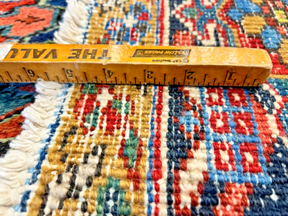 Collector Item - 9'1"x12'2" Antique Fine Wool Herize Hand-Knotted Rug