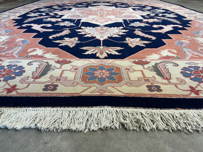 8'10"x11'11" Hand-Knotted 100% Wool Pile IndoHeriz Rug