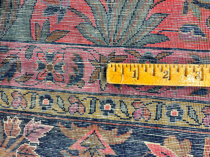 4'1"x6'10" Collector Antique Extra Fine Hand-Knotted 100% Wool Kashane Rug