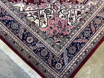 9'x11'9" Hand-Knotted 100% Wool Pile Herize Rug