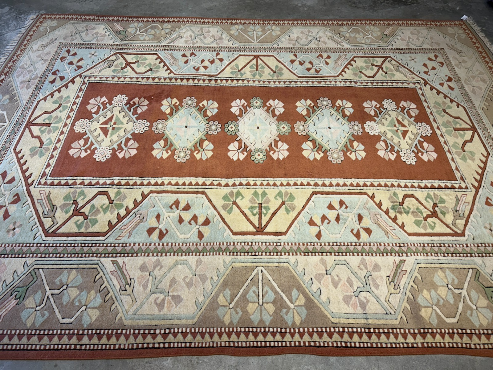 8'10"x11'8" Hand-Knotted 100%  Wool Pile Kazak Rug
