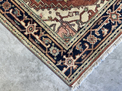 3’x5’1” Hand-Knotted 100% Wool Indoserapi Area Rug - Carpet