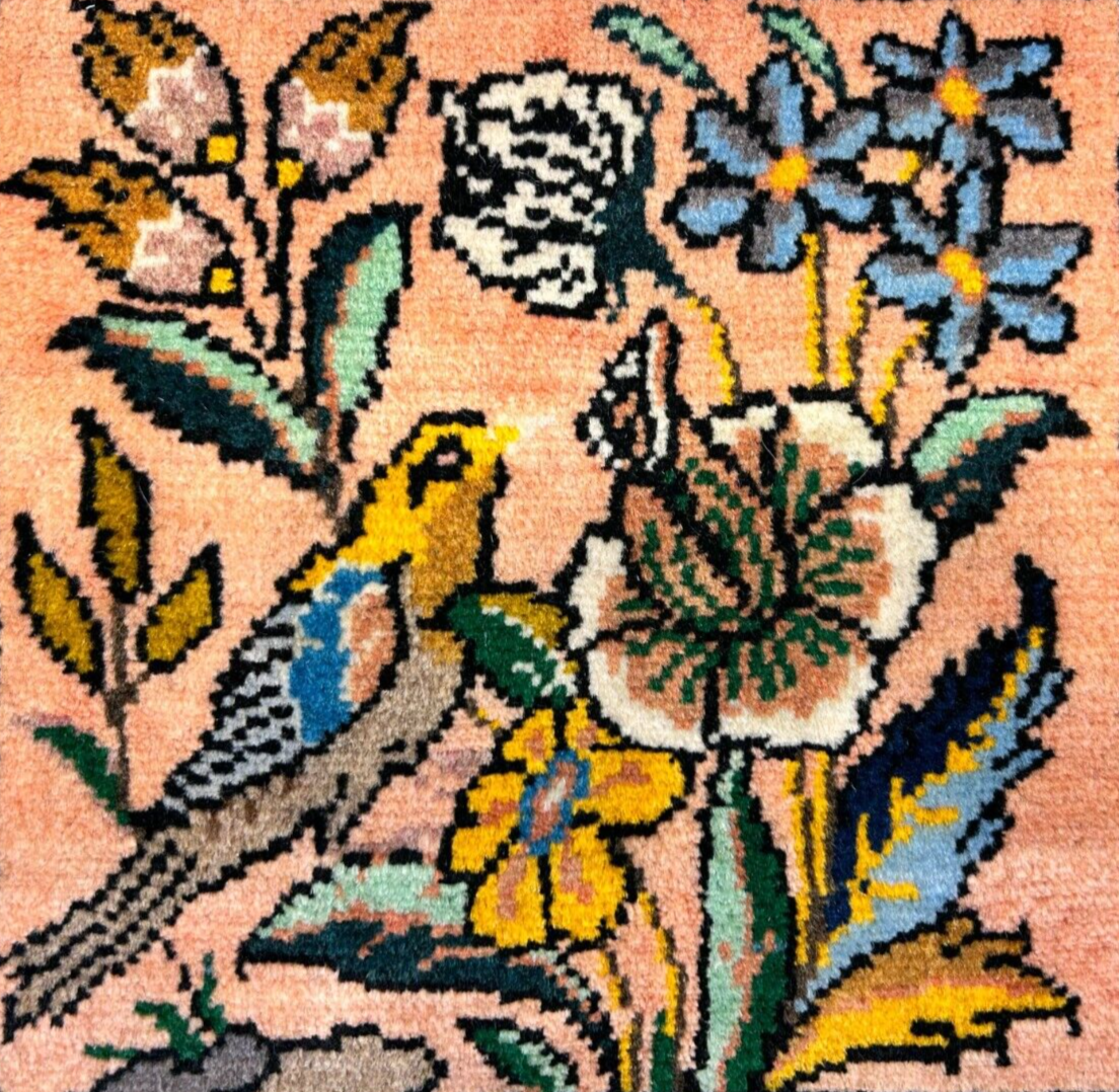 3'5"x5'2" Hand-Knotted 100% Lamb Wool Bakhtiarie Carpet - Area Rug