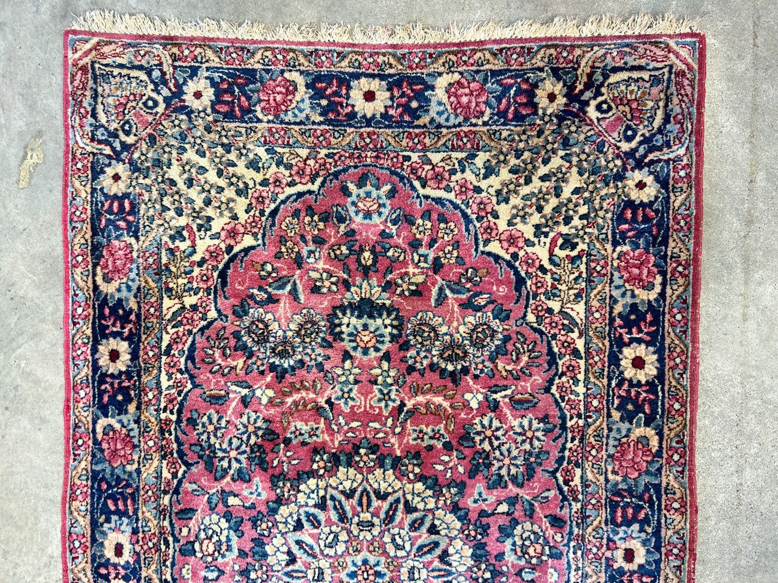 3'x5'1" Antique Hand-Knotted 100% Wool Pile Ravare Kermane Rug