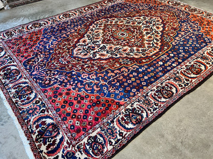 8'4"x11'6" Hand-Knotted 100% Wool Pile Bakhtiarie Rug