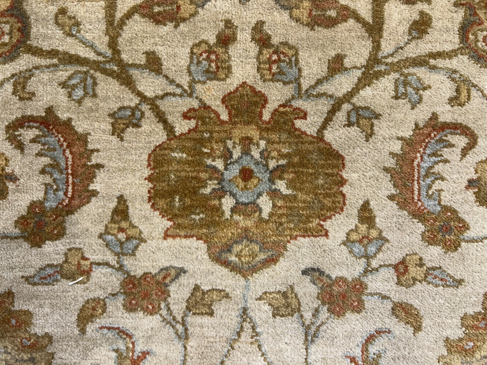 4'2"x6' Fine Hand-Knotted 100% Wool Pile All-Over Area Rug - Carpet