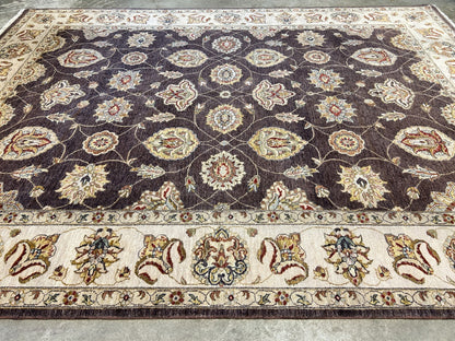 9'x12' Hand-Knotted 100% Wool Pile Lilian Design Carpet - Area Rug