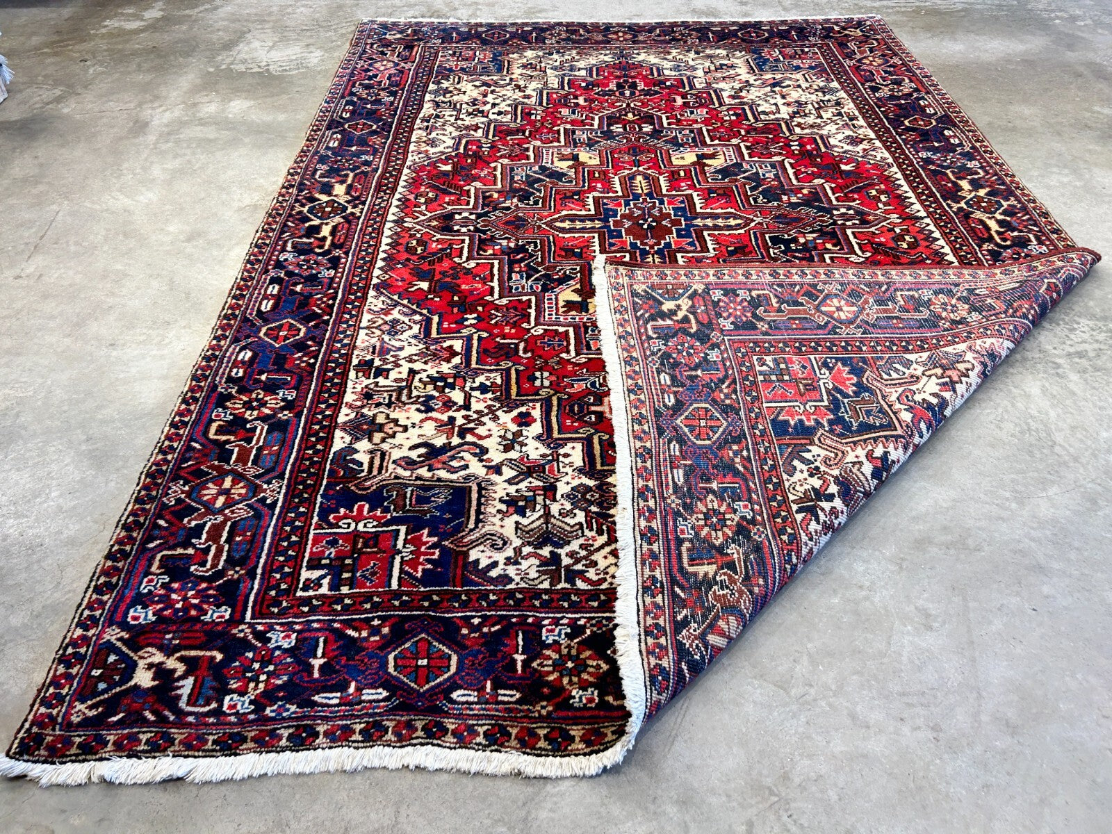 7'2"x10'1" Hand-Knotted 100% Wool Herize Carpet - Area Rug