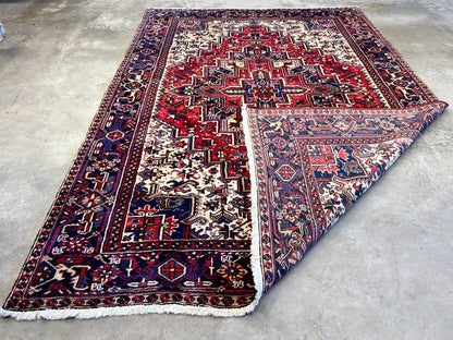 7'2"x10'1" Hand-Knotted 100% Wool Herize Carpet - Area Rug