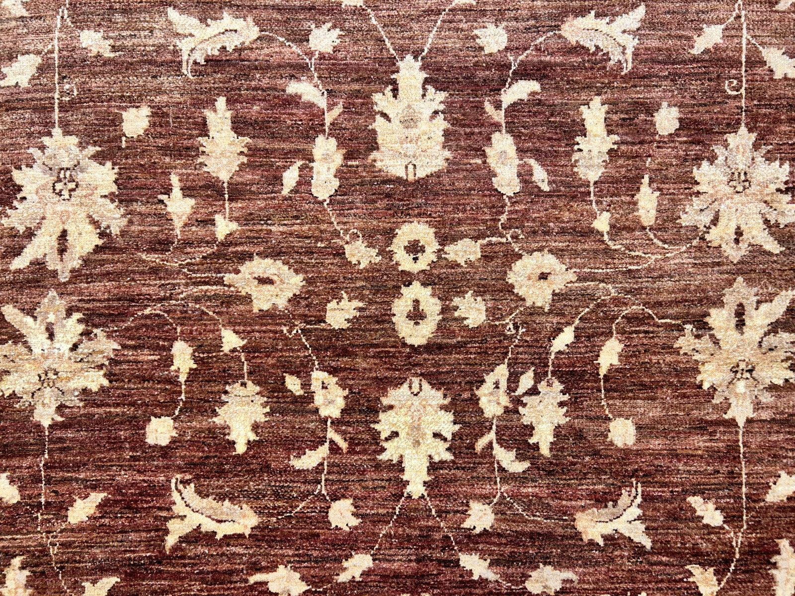 6'7"x9'5" Hand-Knotted 100% Wool Pile Pishawar Oushak Carpet - Area Rug