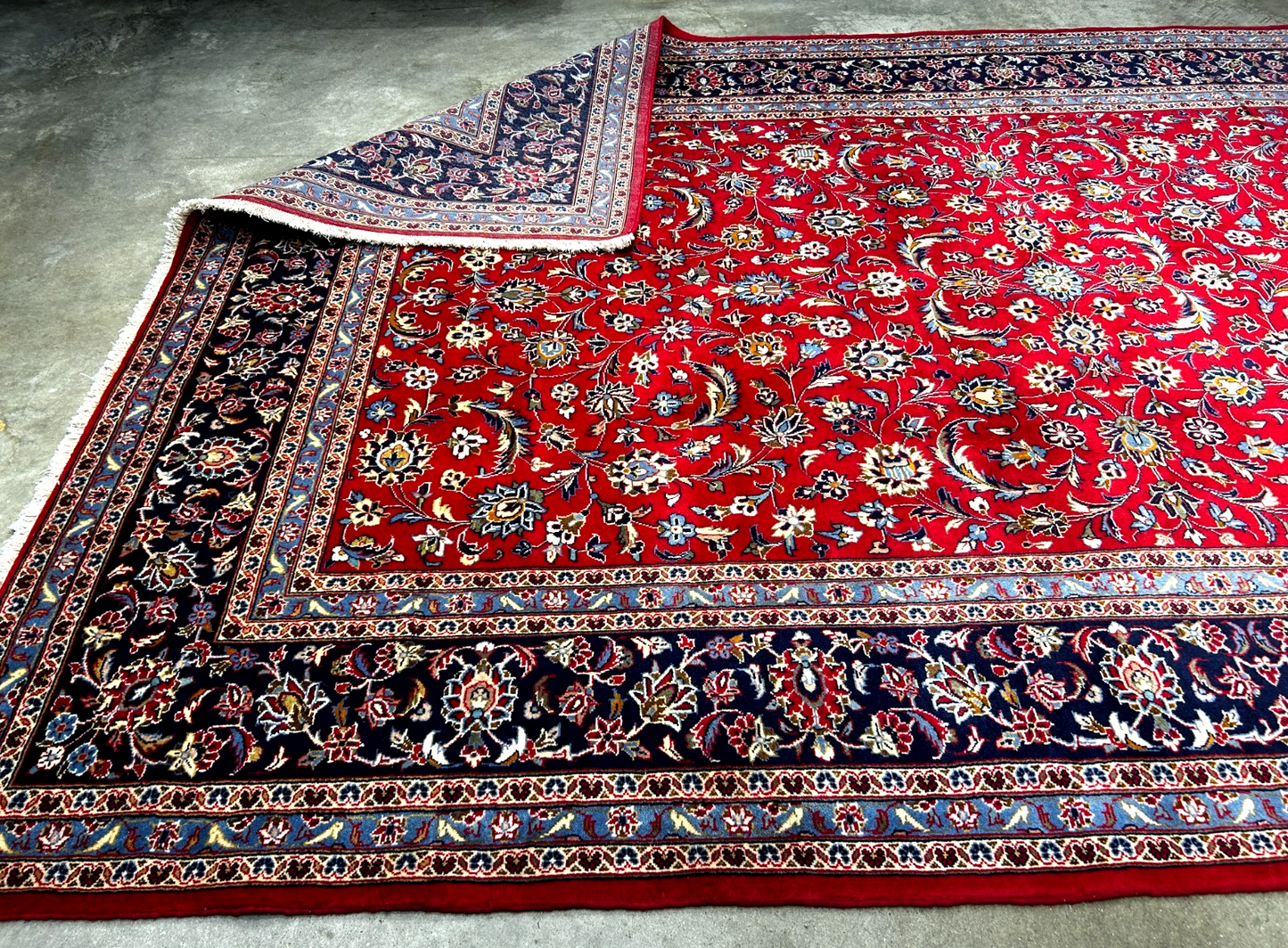 8'2"x12'1'' Fine Hand-Knotted Fine 100% Wool Pile  Kashane Area Rug