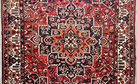 10'3"x12'2" Hand-Knotted 100% Wool Pile Bakhtiarie Rug