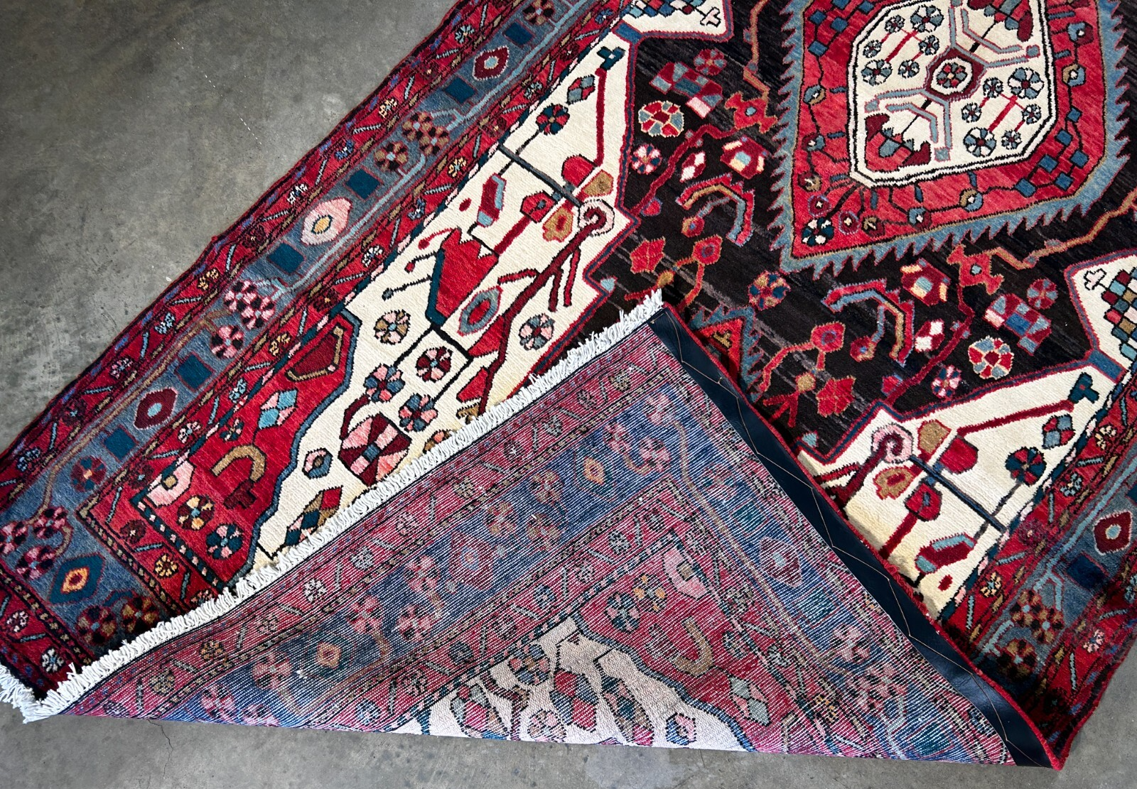 4'11" x 11'4'' Hand-Knotted 100% Lamb Wool Pile Nahavande Area Rug - Carpet