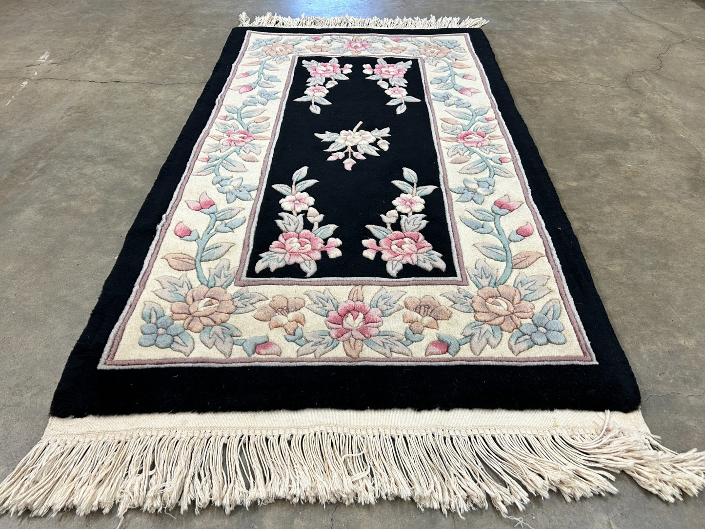 3'x5' Hand-Knotted 100% Wool Pile Art Deco Rug