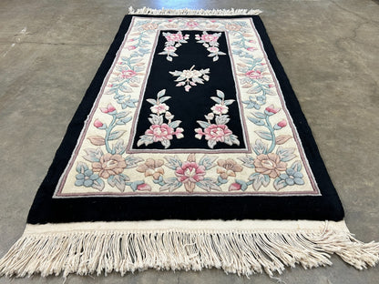 3'x5' Hand-Knotted 100% Wool Pile Art Deco Rug