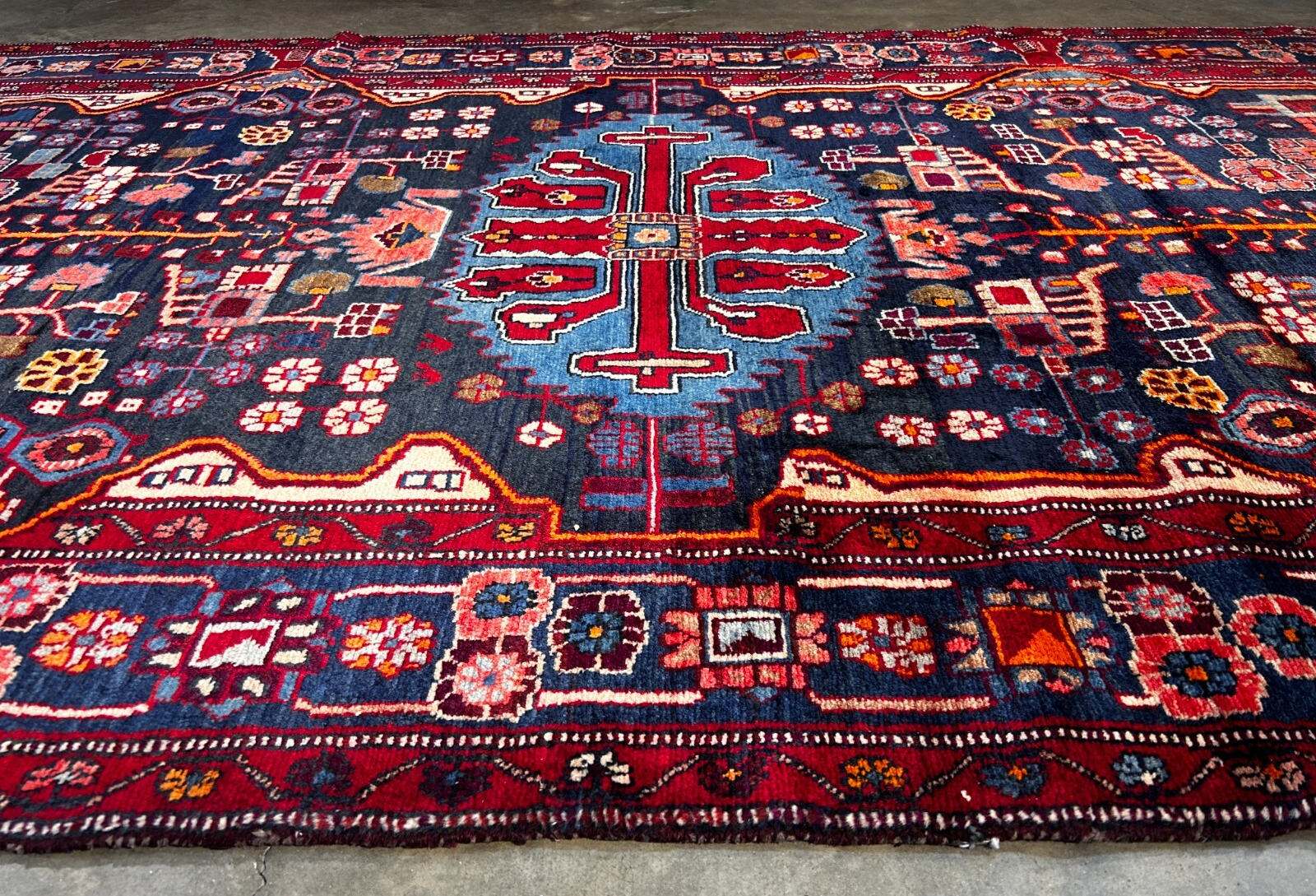 5'4" x 10'0" Hand-Knotted 100% Wool Pile Tuyserkan Area Rug - Carpet