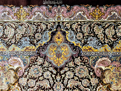 6'9"x10'2" Exquisite Hand-Knotted 100% Silk Qume Rug