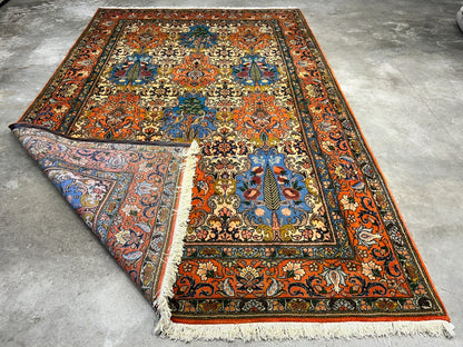 6'7"x10'5" Hand-Knotted 100% Lamb Wool Bakhtiarie Carpet - Area Rug