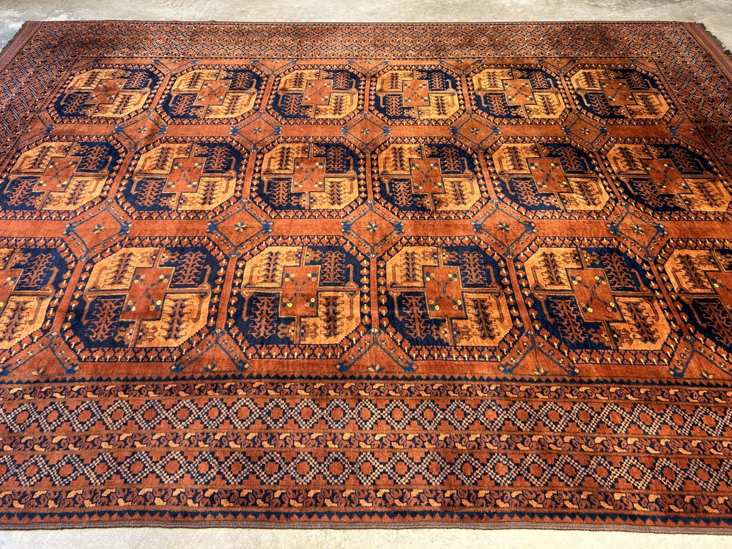 8'8"x12'1" Hand-Knotted 100%  Wool Pile Bokhara Rug