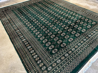 8'x10' Hand-Knotted 100% Wool Pile Bokhara Rug