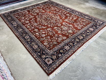 8’1”x9’11” Hand-Knotted 100% Wool Pile Oriental Area Rug - Carpet