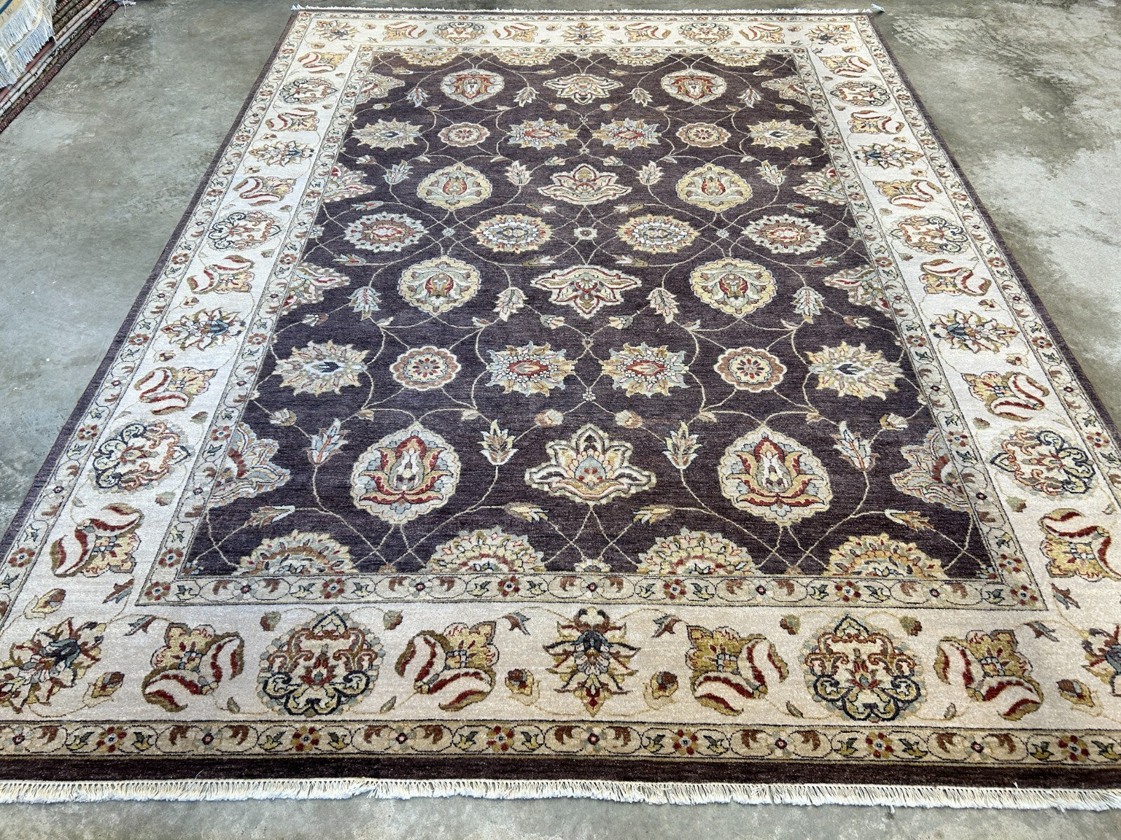 9'x12' Hand-Knotted 100% Wool Pile Lilian Design Carpet - Area Rug