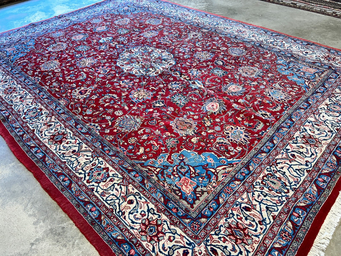 9'3"x12'6" Hand-Knotted 100% Wool Pile Mashade Rug