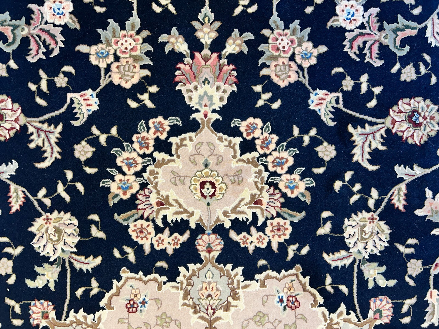 9'x12' Hand-Knotted Wool & Silk Blend Oriental Rug