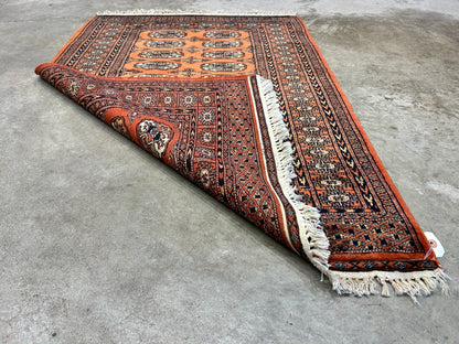 2'8"x3'11" Hand-Knotted 100% Wool Pile Bokhara Rug