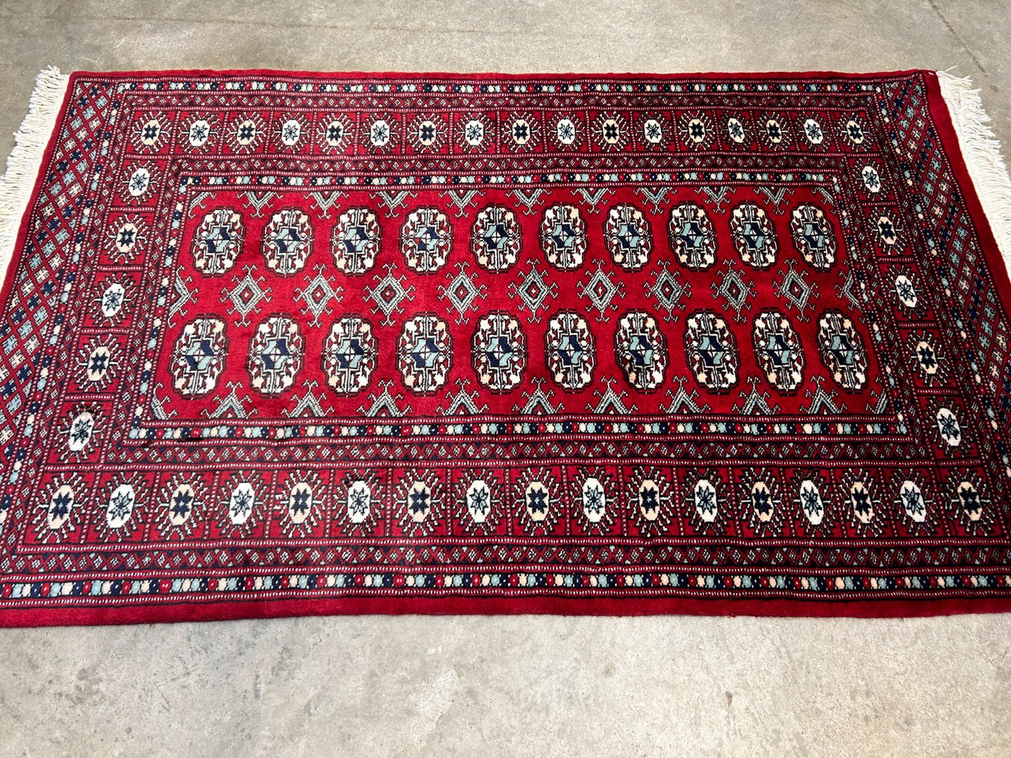 3'x5' Hand-Knotted 100% Wool Pile Bokhara Rug