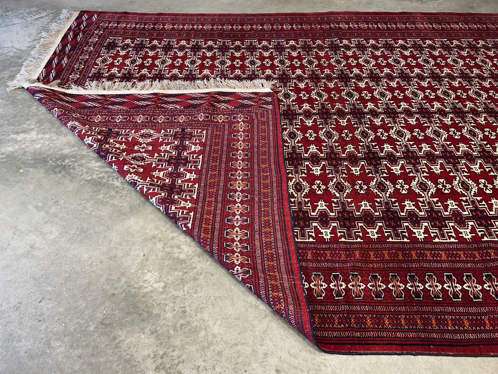 7’7”x10’ Hand-Knotted 100% Wool Pile Bokhara Area Rug - Carpet