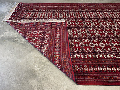 7’7”x10’ Hand-Knotted 100% Wool Pile Bokhara Area Rug - Carpet