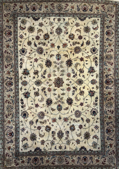 7’x9’11” Vintage Hand-Knotted 100% Wool Pile Tabrize Area Rug - Carpet