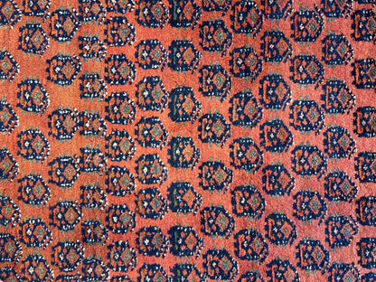 3'9"x5'9" Antique Hand-Knotted 100% Wool Pile Hamadane Area Rug - Carpet