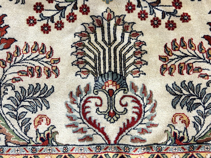 8'8"x11'8" Hand-Knotted 100% Lamb Wool Sarouke Design Carpet - Area Rug