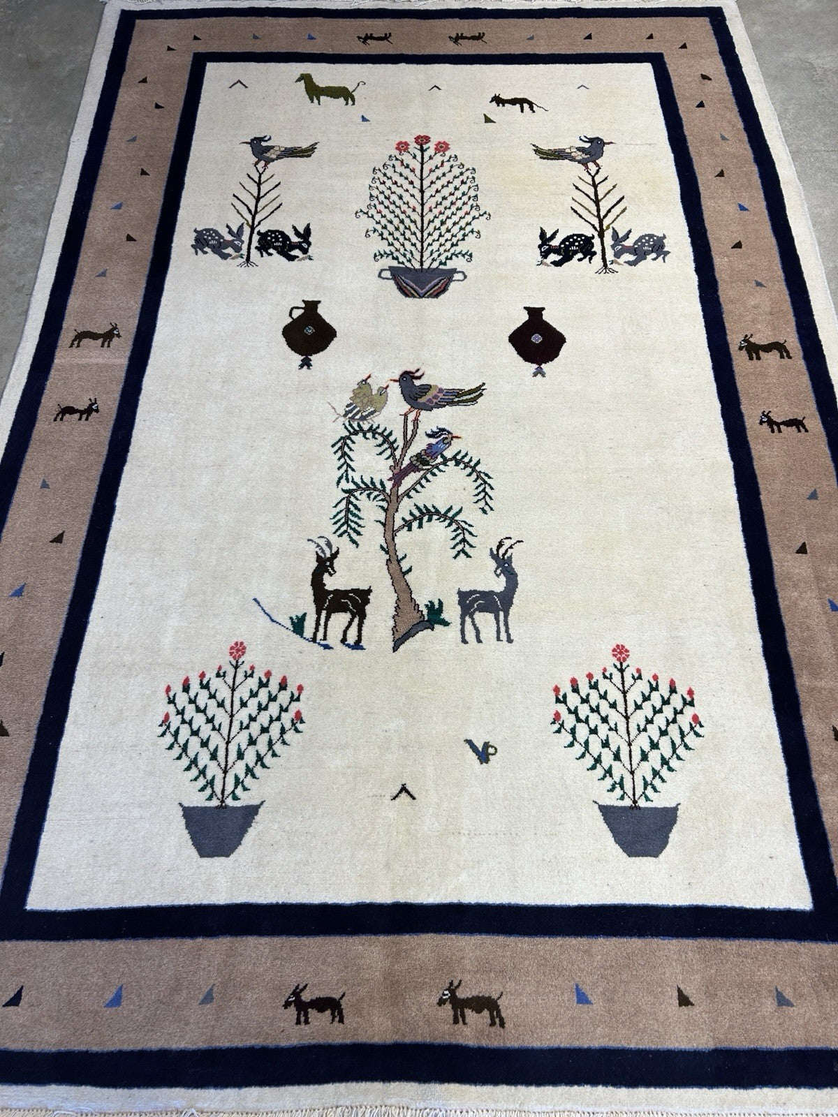 6’5”x9’6” Hand-Knotted 100% Wool Pile Oriental Area Rug - Carpet